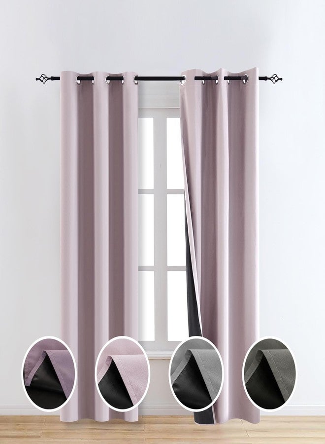 TMLTCOR 100% Pink Blackout Curtains for Bedroom,Room Darkening Curtains 84 inches Long,Black Out Curtains for Living Room,Living Room Curtains Thin Blackout Curtains,38 Wide,2 Panels - Image 1